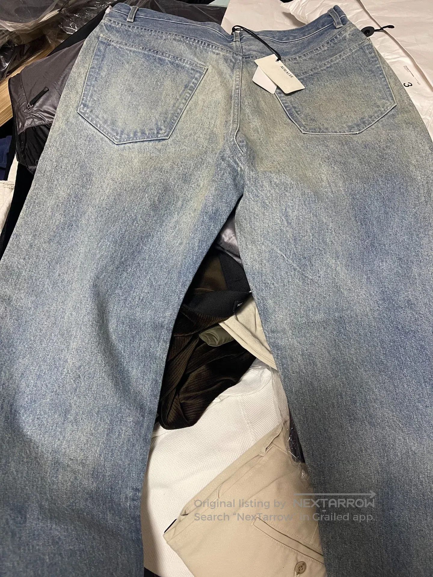 Auralee AURALEE Selvedge Faded Heavy Wide Pants. Size US 30 / EU 46 - 3 Thumbnail
