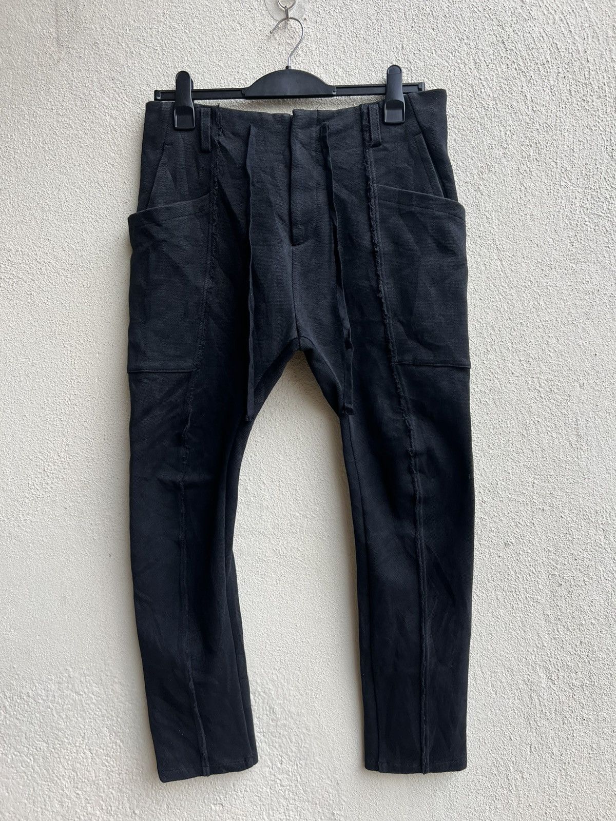 Bajra Bajra Made in Japan Raw Cut Black Trouser Stretch Pant Size US 30 / EU 46 - 6 Thumbnail