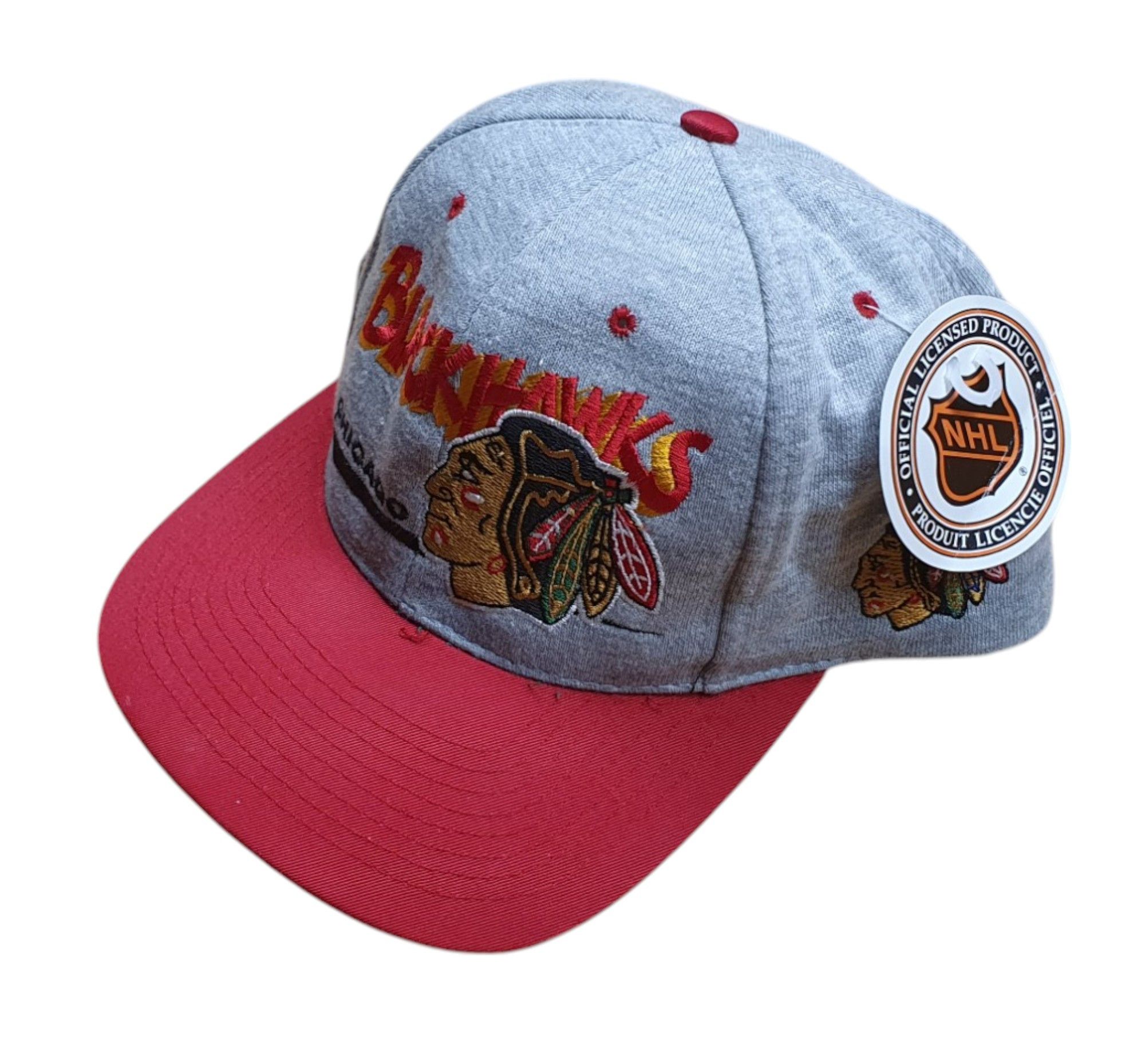 NHL × Vintage Chicago Blackhawks NHL Retro Vintage 90's Cap Size ONE SIZE - 2 Thumbnail