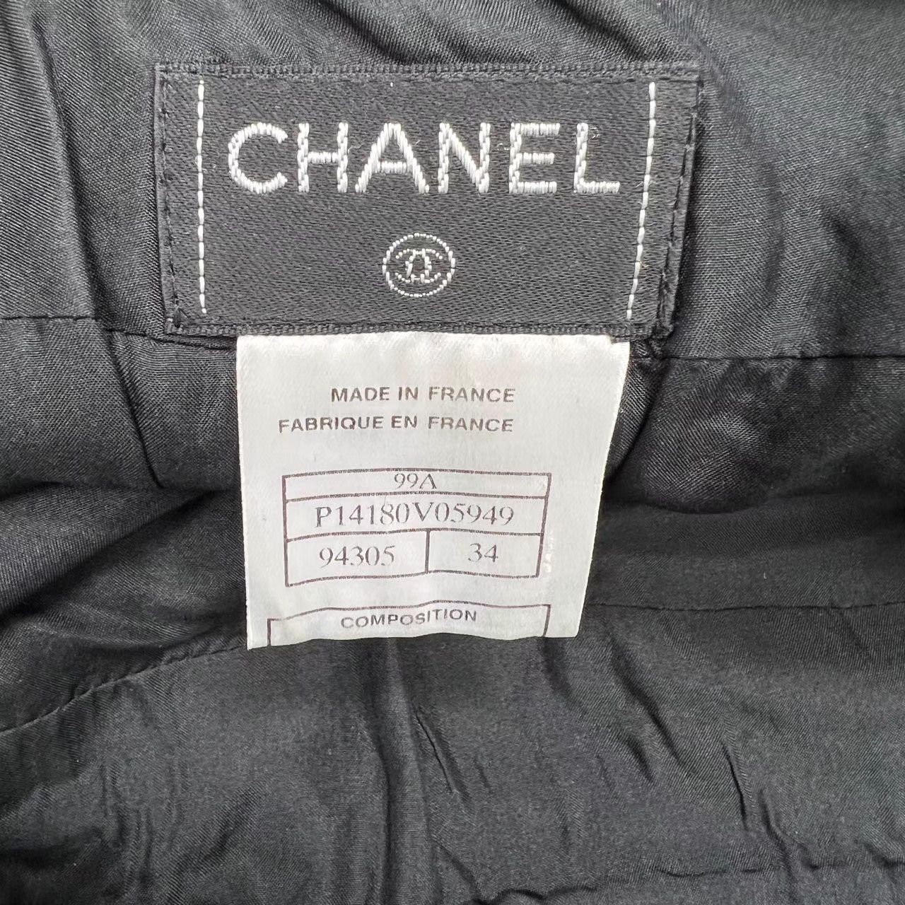 Chanel Chanel Black Wool Button Front Skirt K12 Size 24" / US 00 / IT 34 - 7 Thumbnail