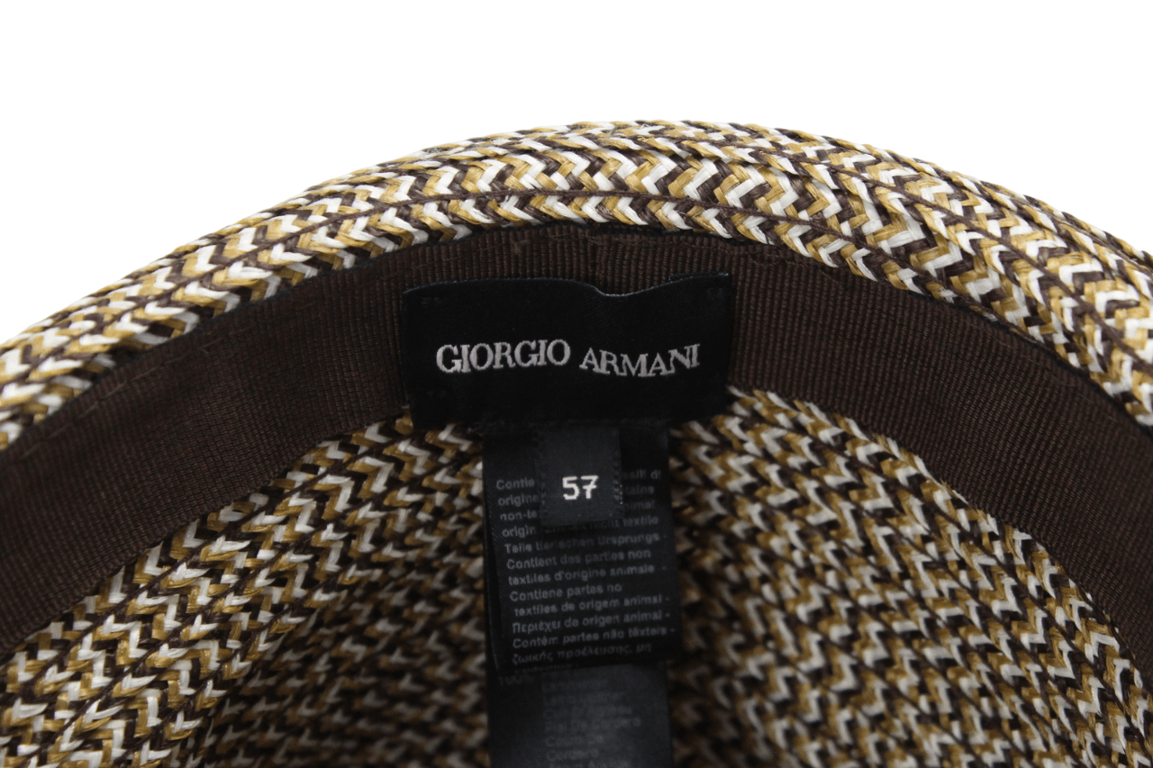 Giorgio Armani GIORGIO ARMANI Hat Mens 57 CM Lamb Leather Details Braided Size ONE SIZE - 10 Thumbnail