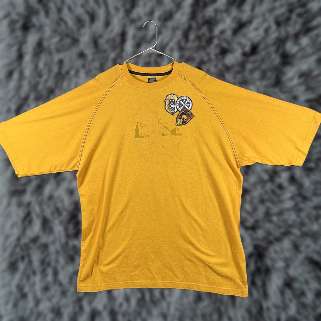 Vintage VINTAGE Mecca USA Shirt Mens XL Yellow Graphic Patch Raglan Streetwear 100% Cotton Size US XL / EU 56 / 4 - 1 Thumbnail