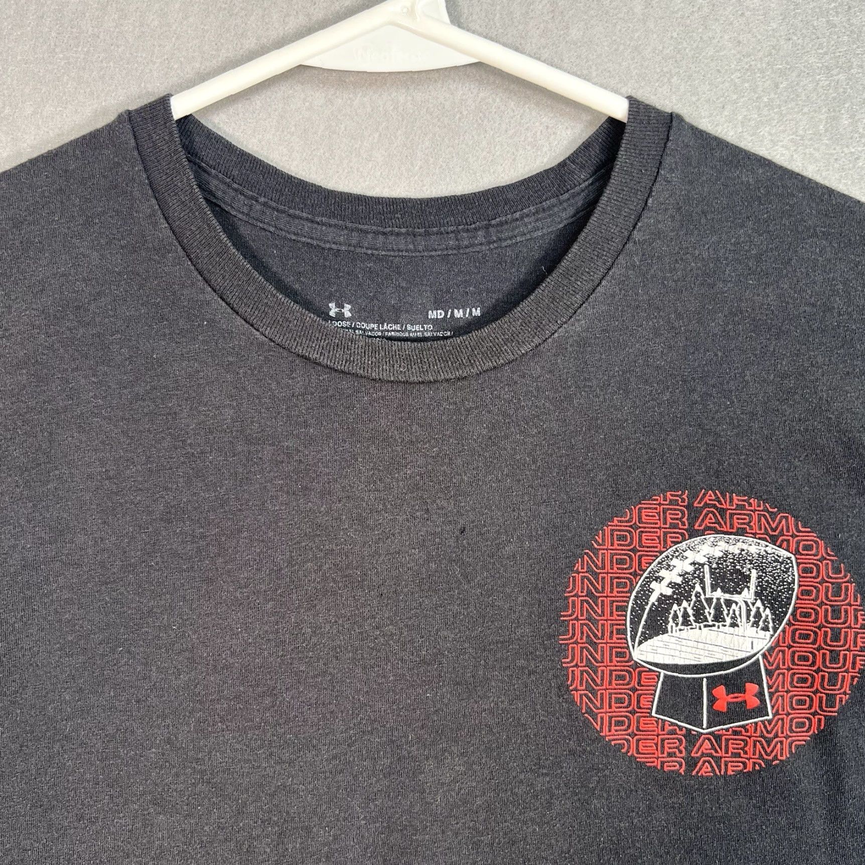 Under Armour VINTAGE Under Armour Football T-Shirt Adult Medium Black Mens Size US M / EU 48-50 / 2 - 5 Thumbnail