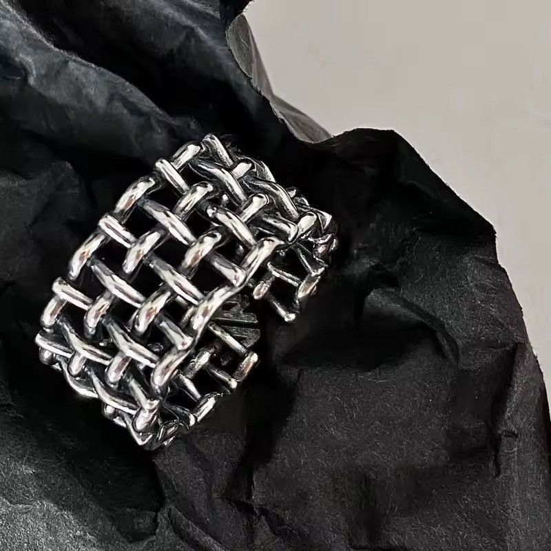 Jewelry Gothic Silver Irregular Streetwear Ring Size ONE SIZE - 3 Thumbnail