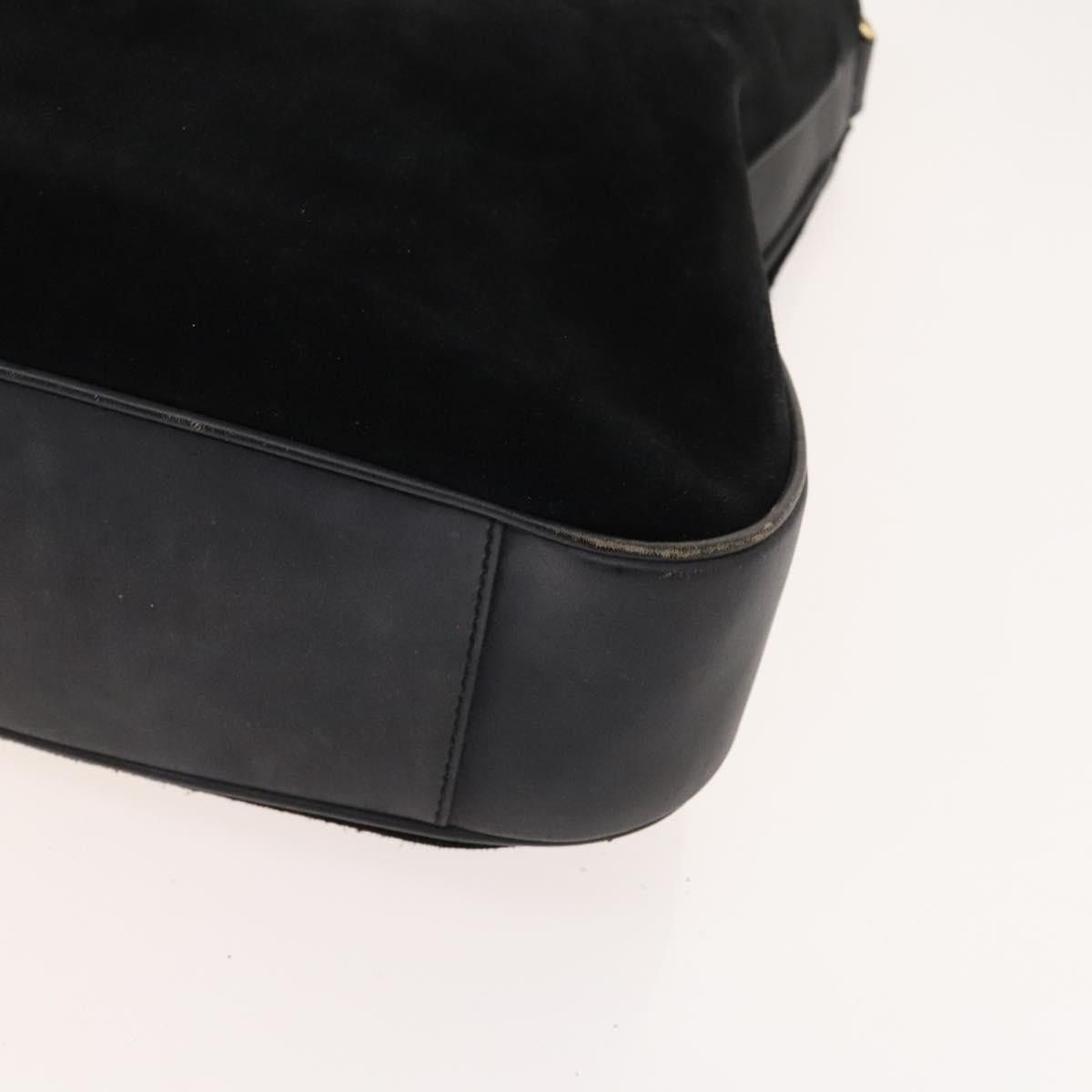 Gucci GUCCI Bamboo Hand Bag Suede Black Gold 001 1014 001 1014 Size ONE SIZE - 10 Thumbnail