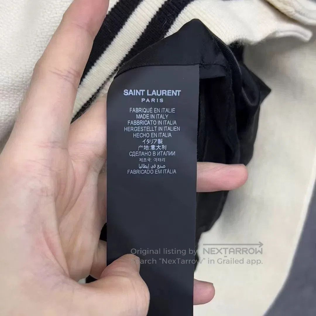 Saint Laurent Paris Saint Laurent New Mixed Leather Baseball Jacket. Size US XXL / EU 58 / 5 - 4 Thumbnail
