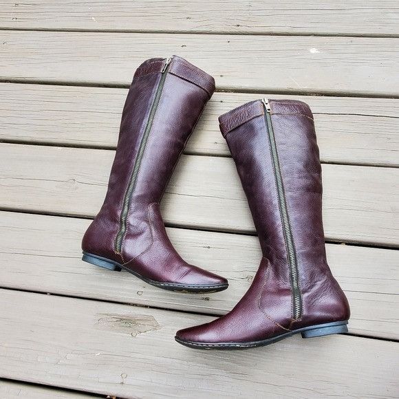 Born Born Dark Chocolate Brown Leather Boho Western Riding Boots Size US 7.5 / IT 37.5 - 3 Thumbnail