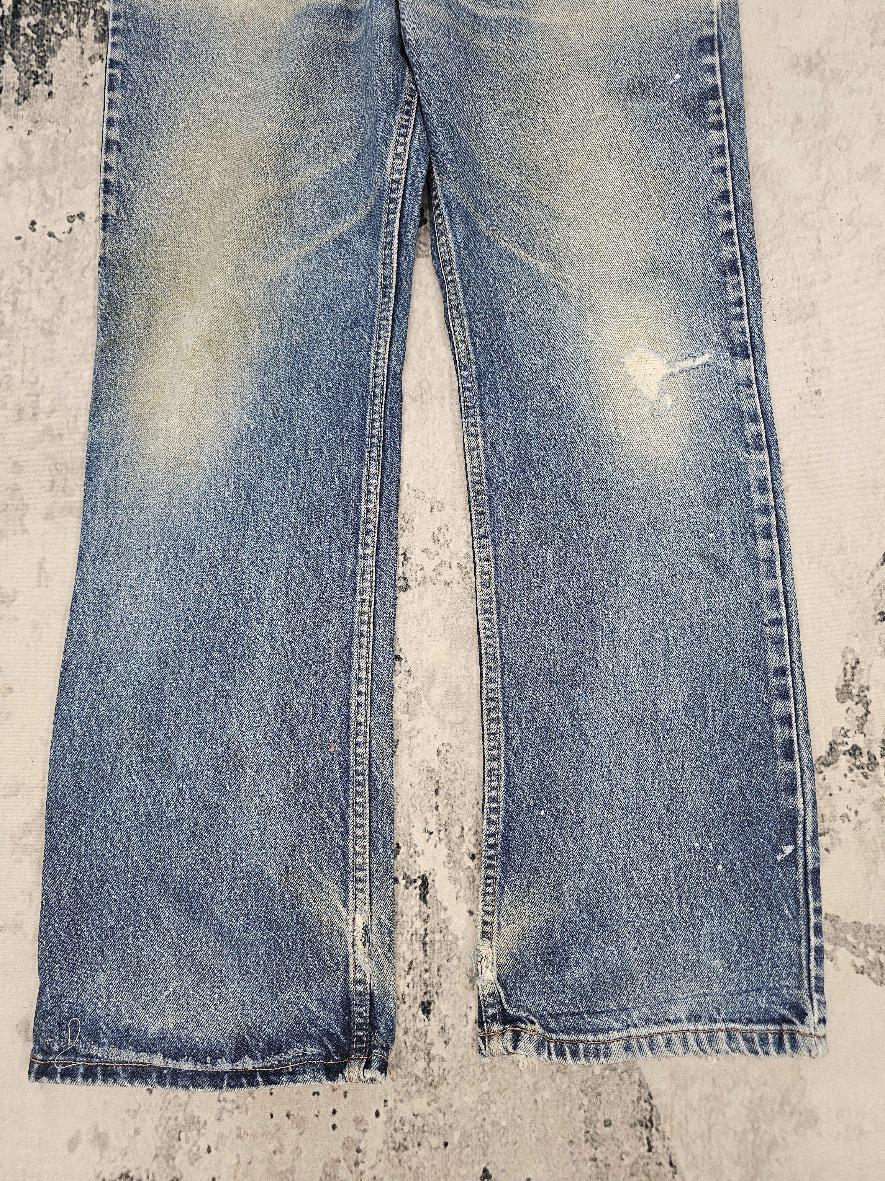 Levi's Vintage Clothing Vtg LEVIS 517 Boot Cut Flare Made In USA Ripped Jeans L0535 Size US 38 / EU 54 - 3 Thumbnail
