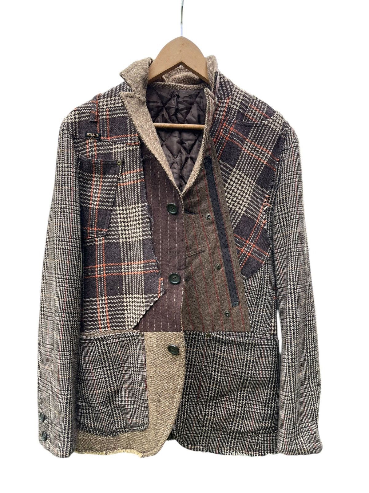 Japanese Brand Жизнь x Re B’2nd wool casual blazer jacket Size US M / EU 48-50 / 2 - 2 Thumbnail