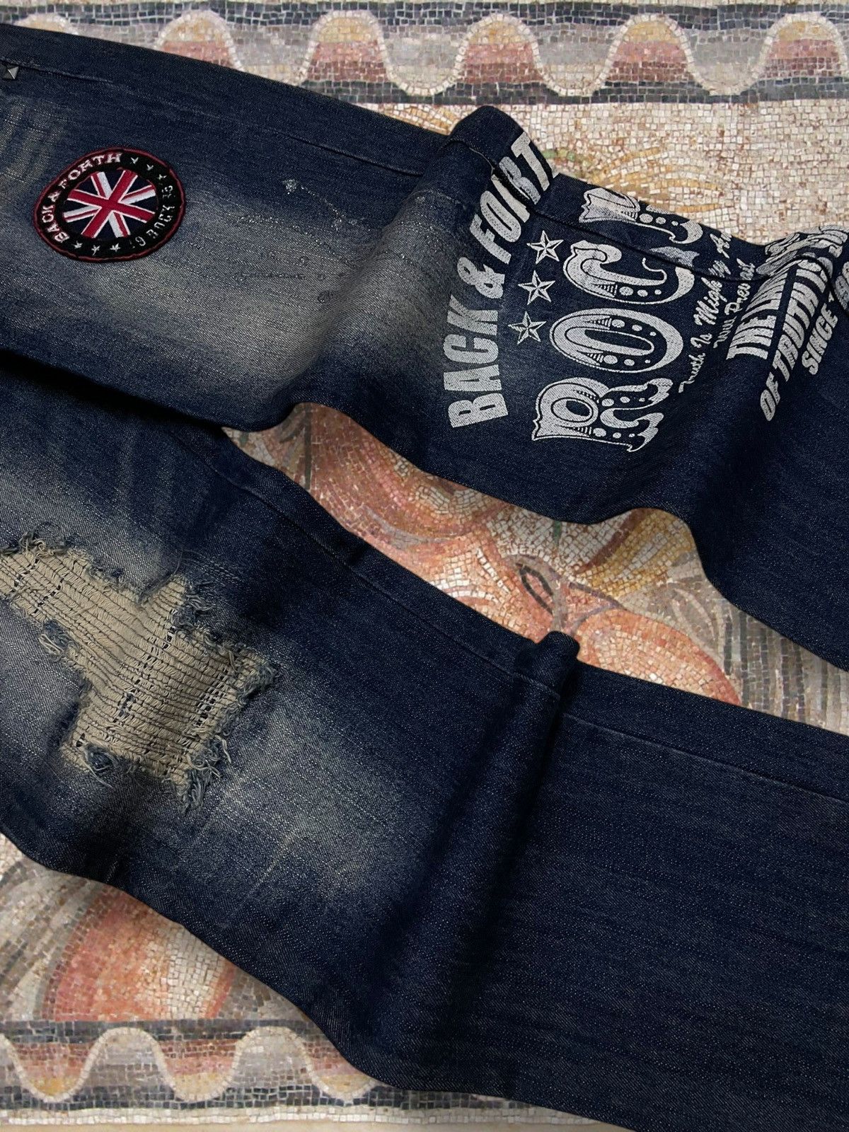 Hysteric Glamour Vintage Og 90s Designer Japan Back & Forth Distressed Denim Size US 31 - 6 Thumbnail