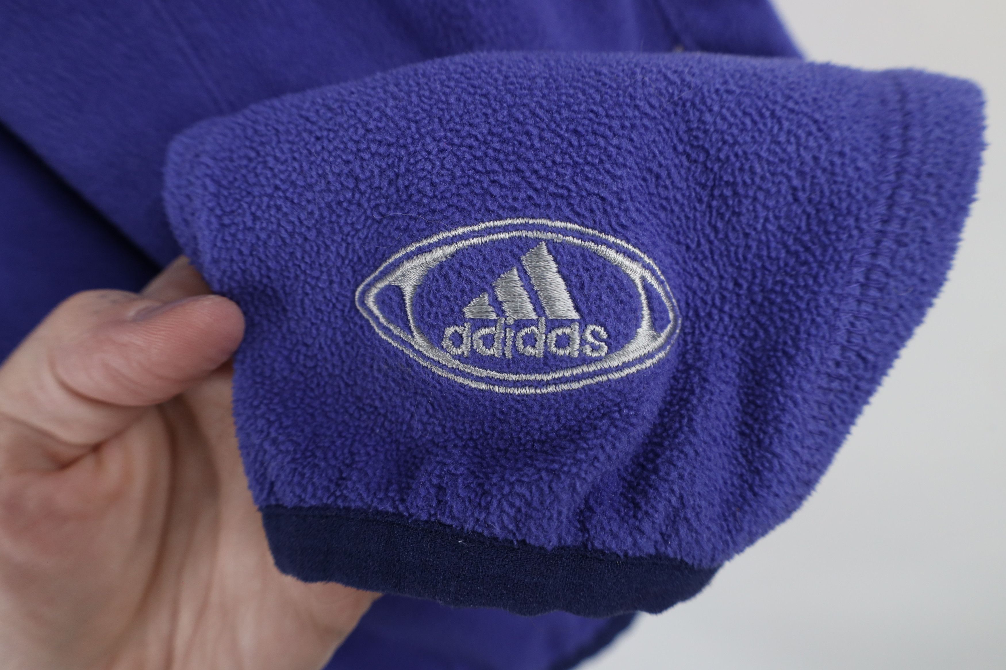 Adidas × Vintage Vintage 90s Adidas Reflective Fleece Pullover Sweater Size M / US 6-8 / IT 42-44 - 4 Thumbnail