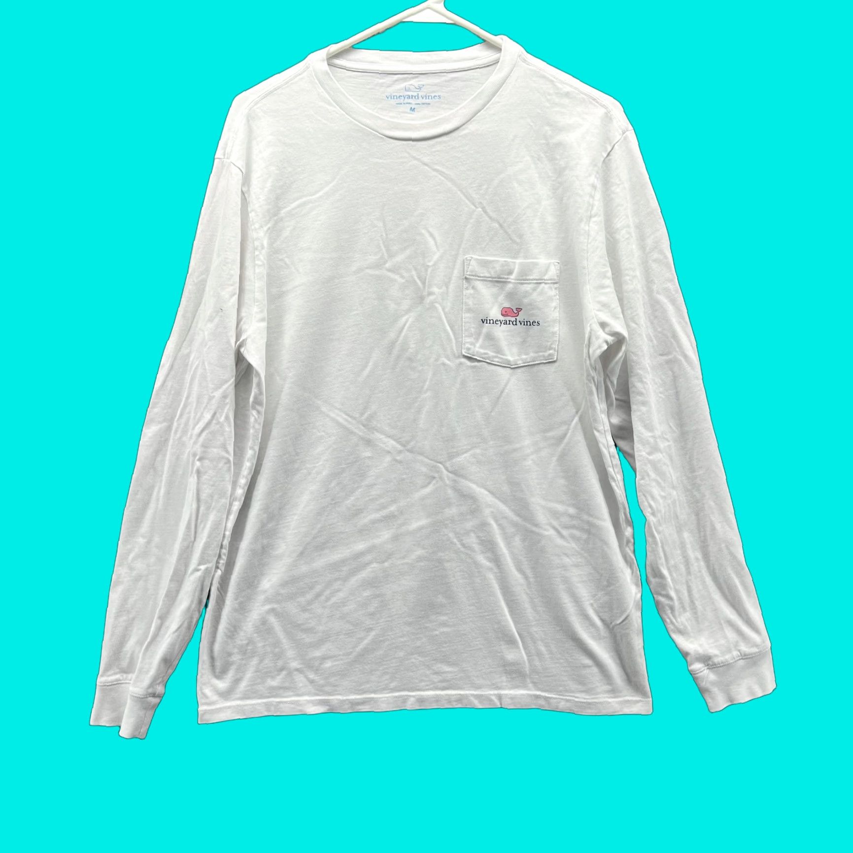 Vineyard Vines Vineyard Vines Shirt Mens Medium White Long Sleeve Pocket Logo Cotton Size US M / EU 48-50 / 2 - 1 Thumbnail