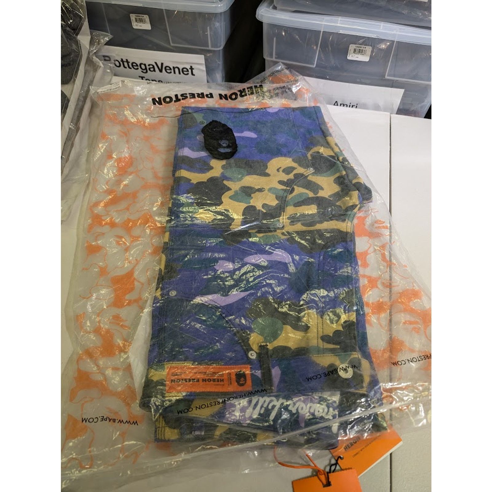 Bape × Heron Preston o1rshd1 Camou Worker Pant Camouflage in Multicolor Size US 32 / EU 48 - 19 Thumbnail