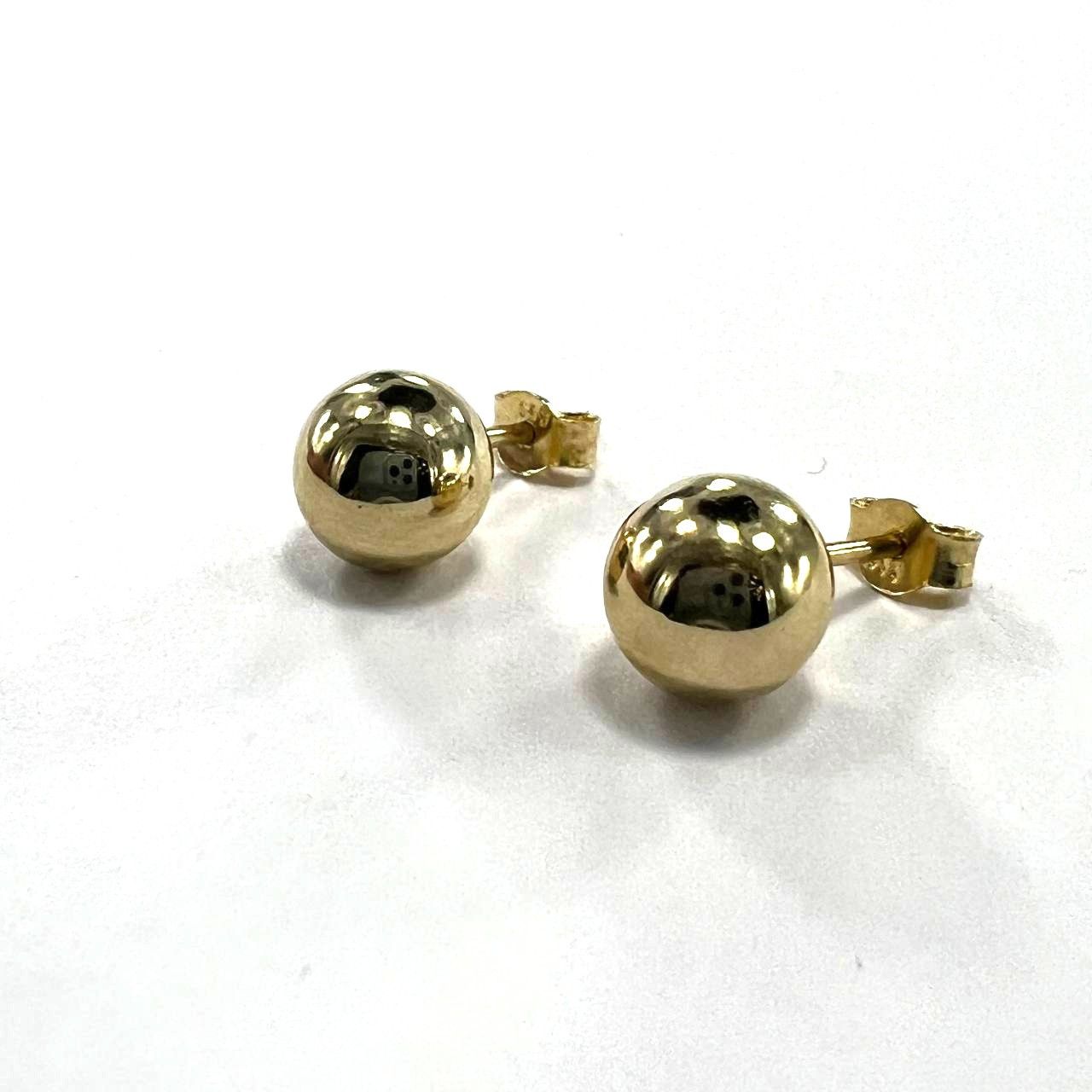 Other 14K Yellow Gold Ball Earrings – Lightweight Size ONE SIZE - 3 Thumbnail