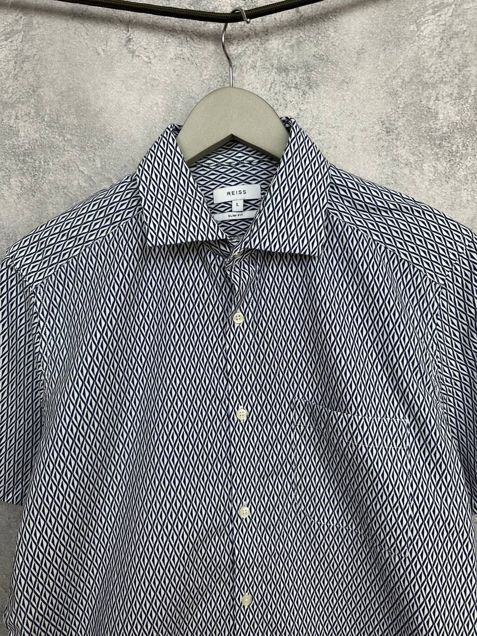 Reiss Reiss Capri Button Up Shirt Geometric Pattern SS Slim Fit Size US L / EU 52-54 / 3 - 4 Thumbnail