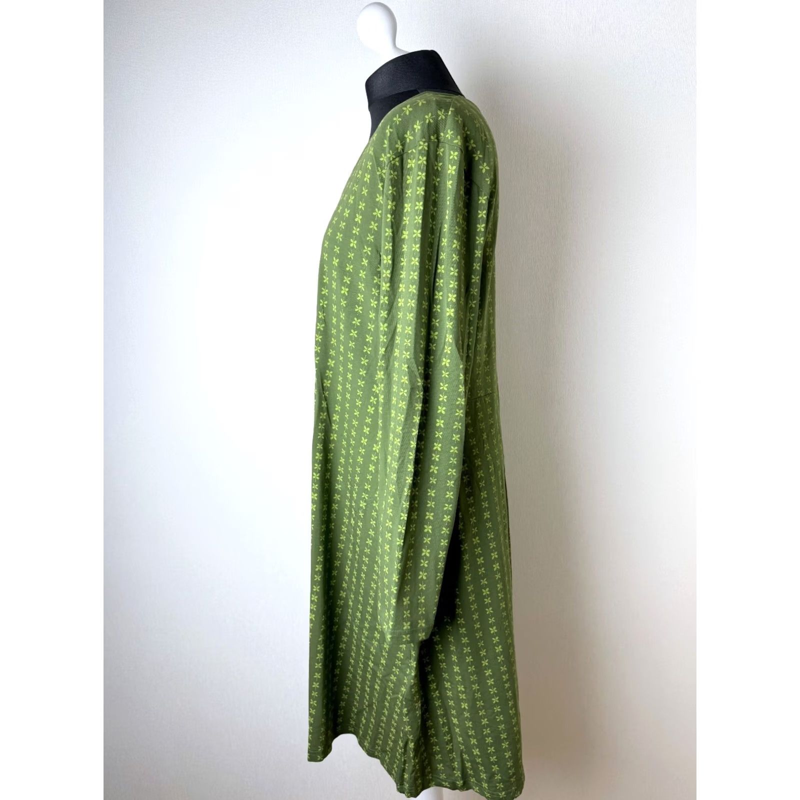 Vintage Gudrun Sjoden Womens Dress XL Green Cotton Midi Dress Size XL / US 12-14 / IT 48-50 - 5 Thumbnail