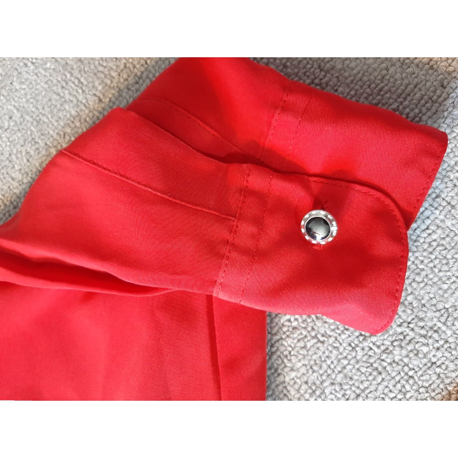 Vintage Bellini Women's Top Button-Down Red Long Sleeve Collared Shirt M Medium Womens Size M / US 6-8 / IT 42-44 - 5 Thumbnail