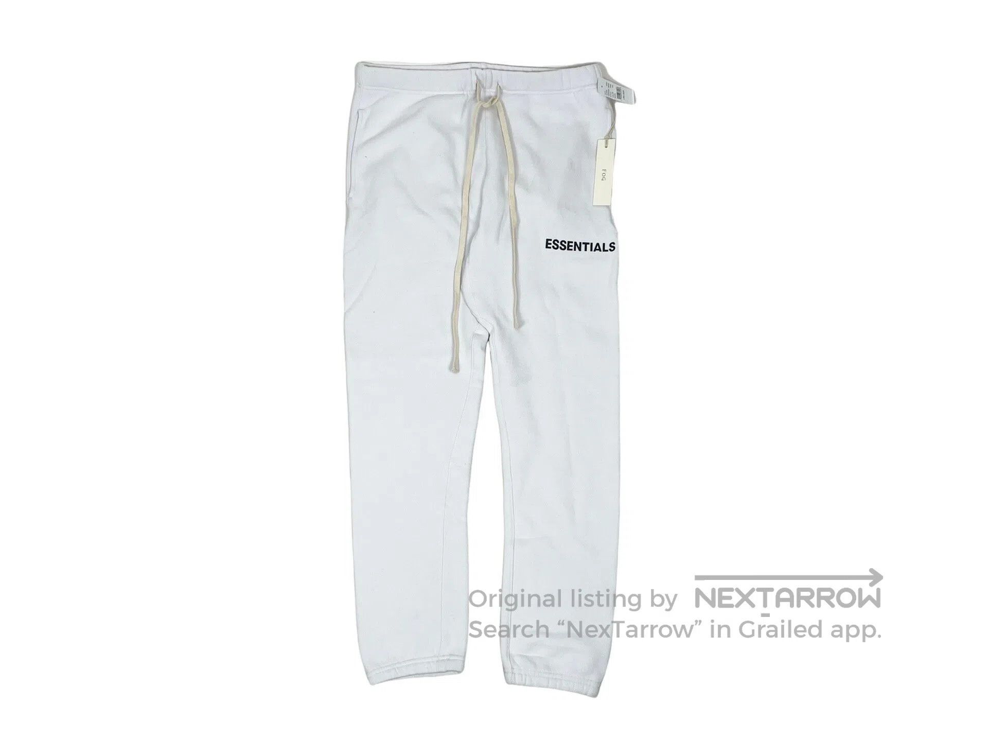 Fear of God FEAR OF GOD size L White Drawstring Sweatpants Size US 27 - 1 Thumbnail