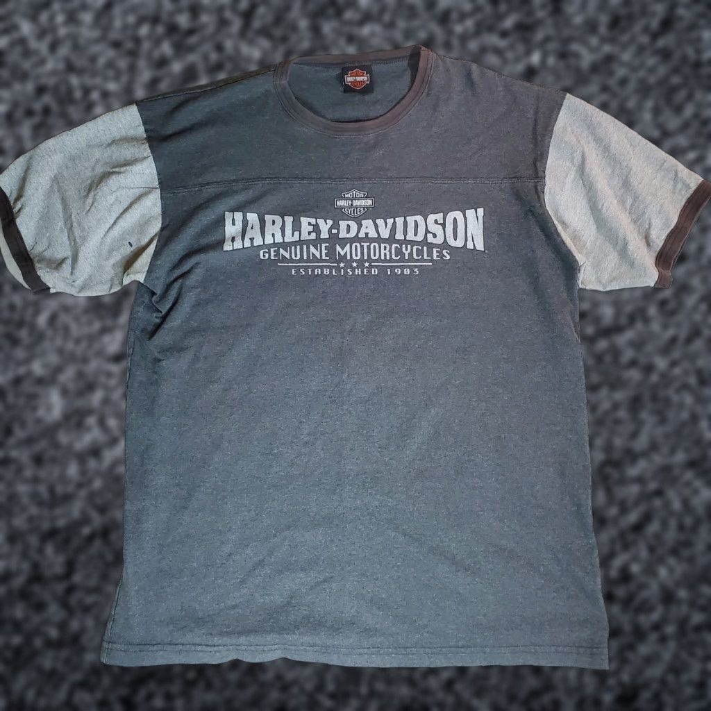 Harley Davidson Harley-Davidson Signature T-shirt Mens XL Gray Short Sleeve Crew Neck Size XL Regular Fit Size US XL / EU 56 / 4 - 1 Thumbnail