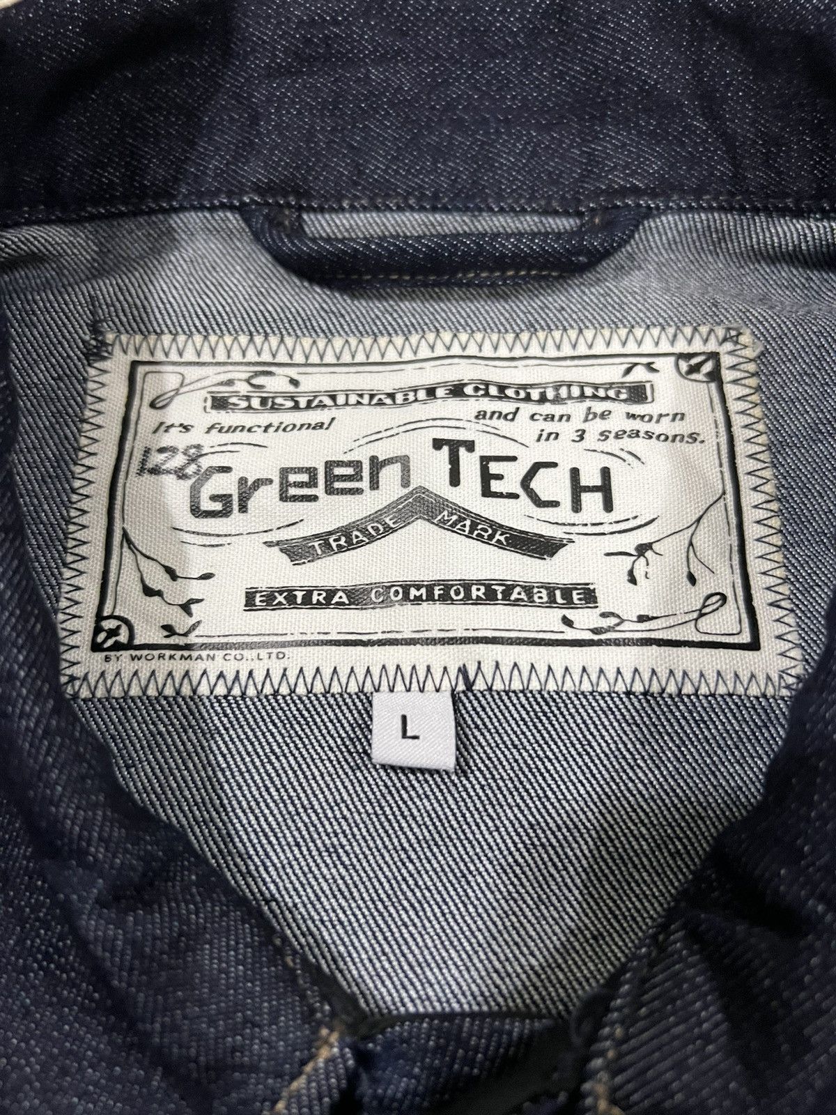 Japanese Brand WWII Model Type-1 Pleated Kaihara Fabric Denim Jacket Size US L / EU 52-54 / 3 - 7 Thumbnail