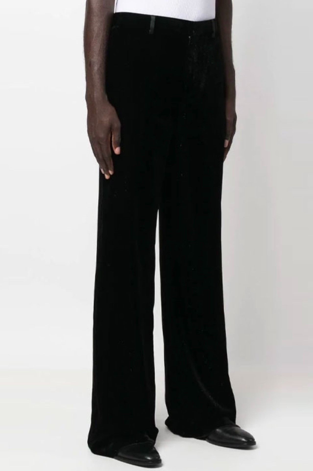 Saint Laurent Paris Saint laurent size US 50Starry Sky Shiny Velvet Wide Leg Pa Size US 34 / EU 50 - 4 Thumbnail