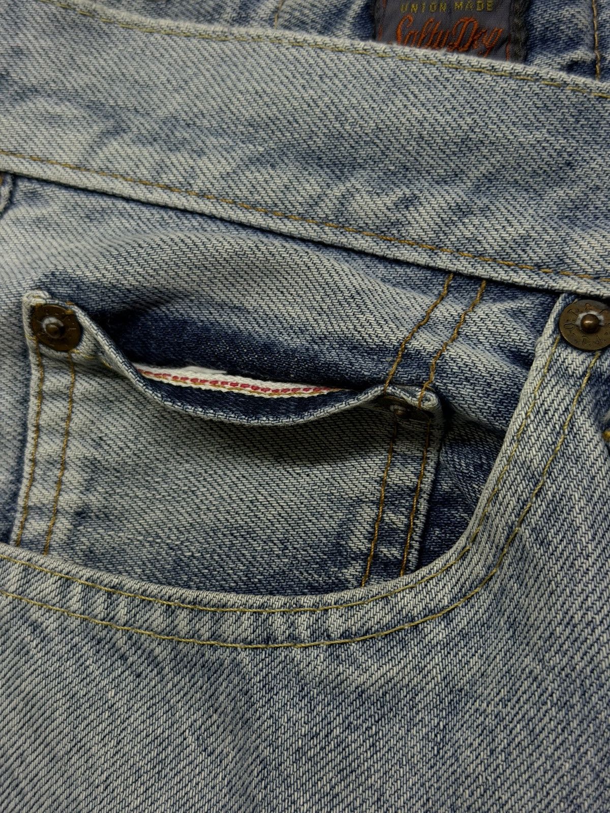 Japanese Brand Vintage 90s Salty Dog Union Made Selvedge Denim Jeans | W31 Size US 31 - 9 Thumbnail
