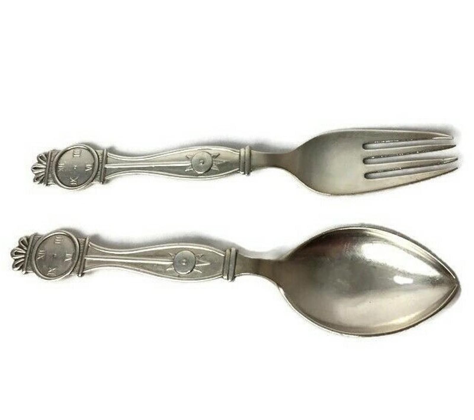 Other Sterling Silver Spoon & Fork Pendulum Clock 1959 OOAK Mexico Size ONE SIZE - 1 Thumbnail
