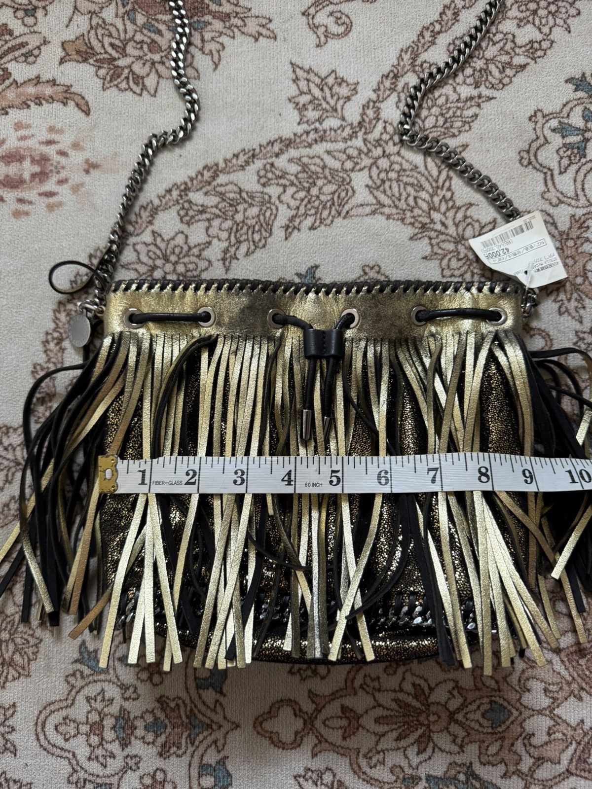 Stella McCartney Stella McCartney Gold Faux Leather Mini Fringe Falabella bag Size ONE SIZE - 15 Thumbnail