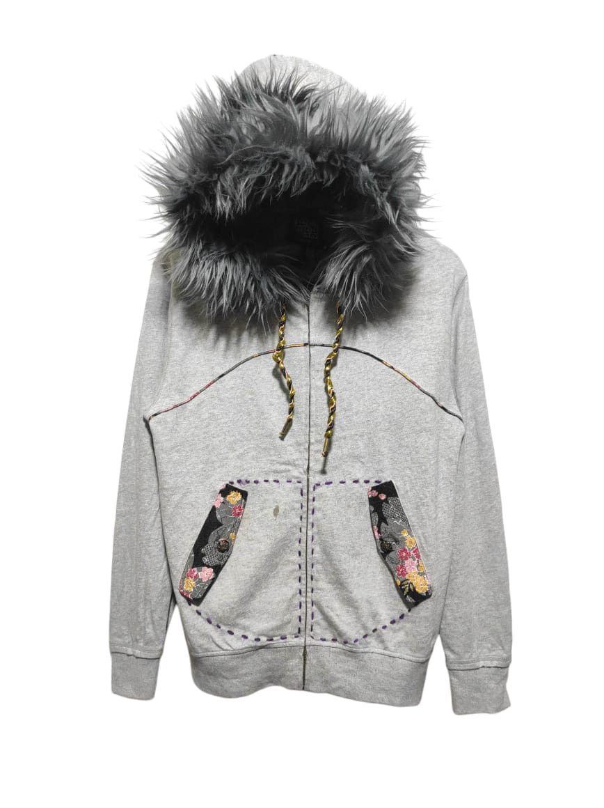 Japanese Brand Sharaku Zipper Fur Hoodie LGB IfSixWasNine style Size US M / EU 48-50 / 2 - 1 Thumbnail