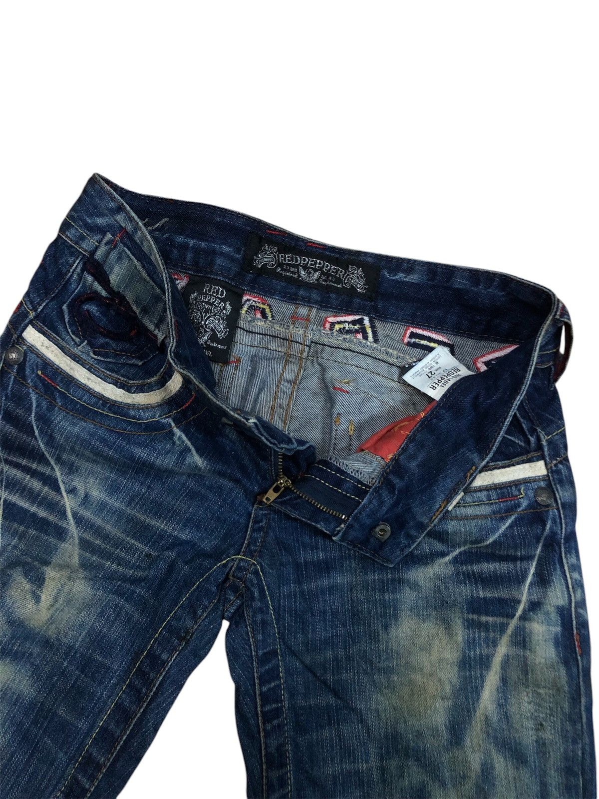 Designer × Japanese Brand × Vintage Vintage Japanese Brand Red Pepper Denim Jeans Size US 30 / EU 46 - 15 Thumbnail
