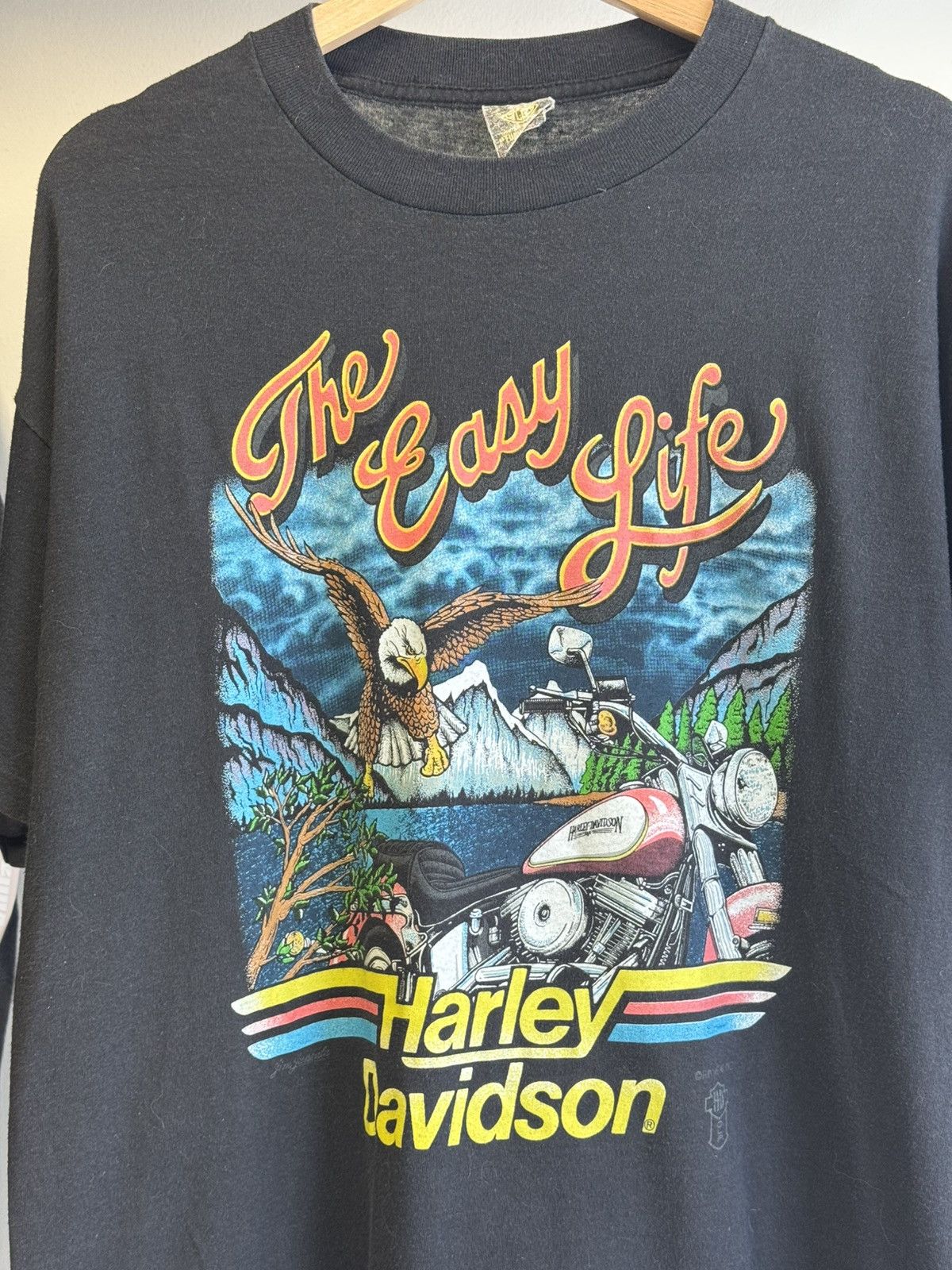 Harley Davidson 1980s Harley Davidson “The Easy Life” Fun Wear tee Size US XL / EU 56 / 4 - 2 Thumbnail