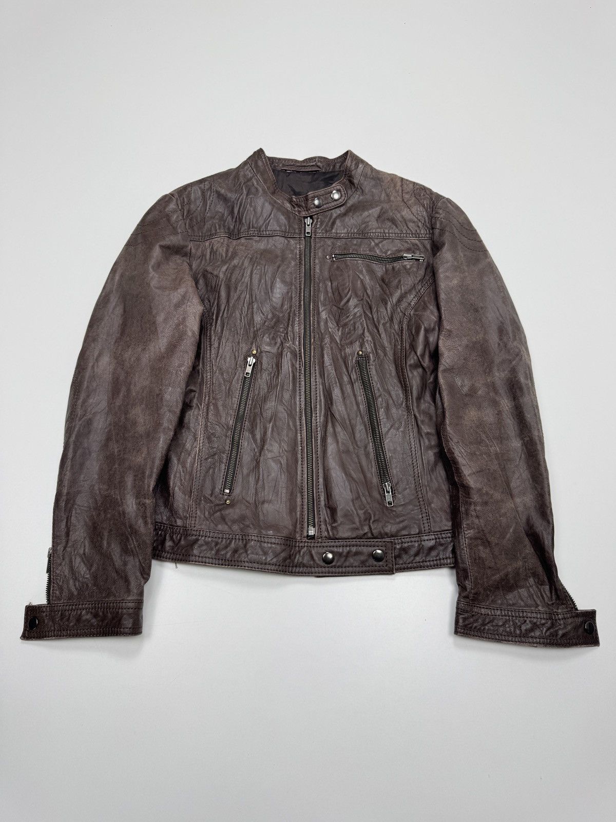 Vintage Verapelle Brown 50 Vintage Leather Jacket for Men Size US S / EU 44-46 / 1 - 1 Thumbnail