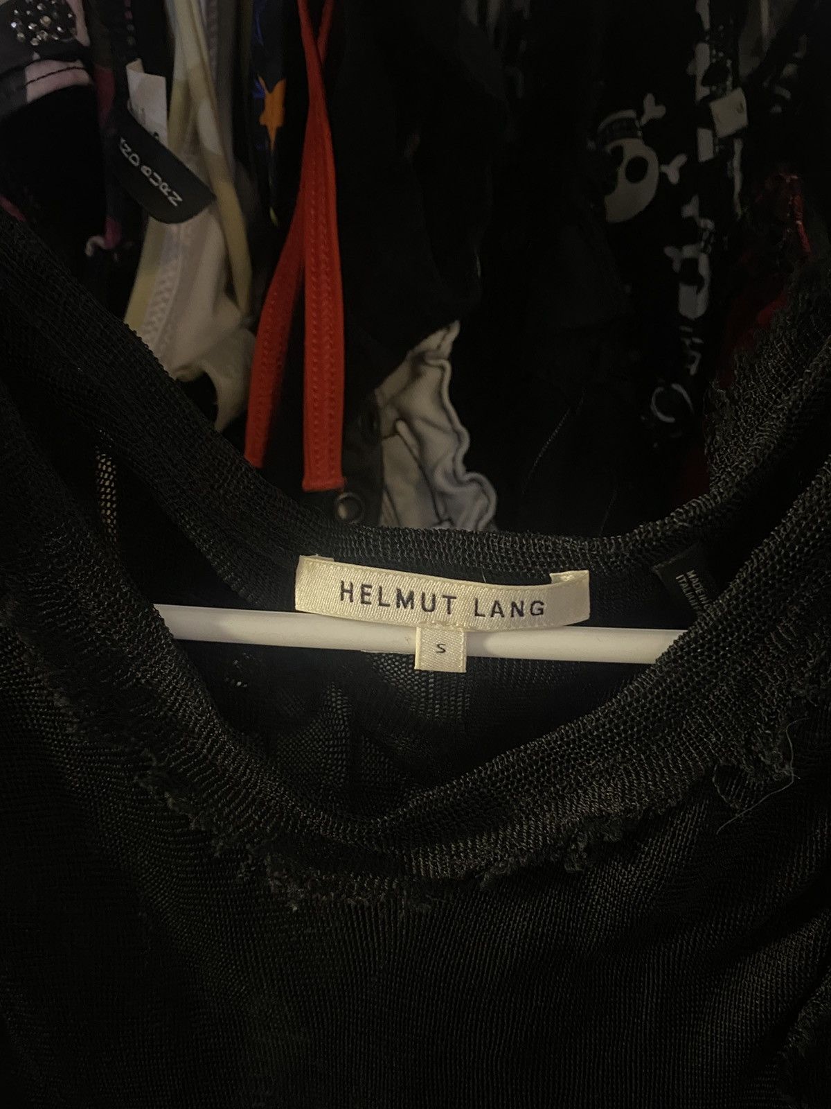 Helmut Lang Helmut Lang black knit mesh top Size S / US 4 / IT 40 - 4 Thumbnail