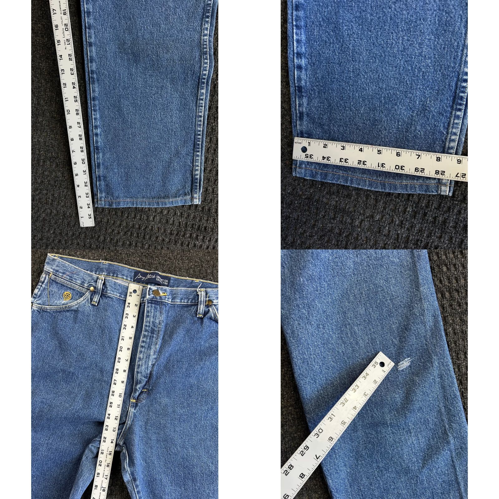 Wrangler VINTAGE Wrangler Jeans Mens George Strait Cowboy Cut Collection 40 x 36 Blue Denim 5-Pocket Wrangler Cowboy Cut Mens Jeans Size US 40 / EU 56 - 8 Thumbnail