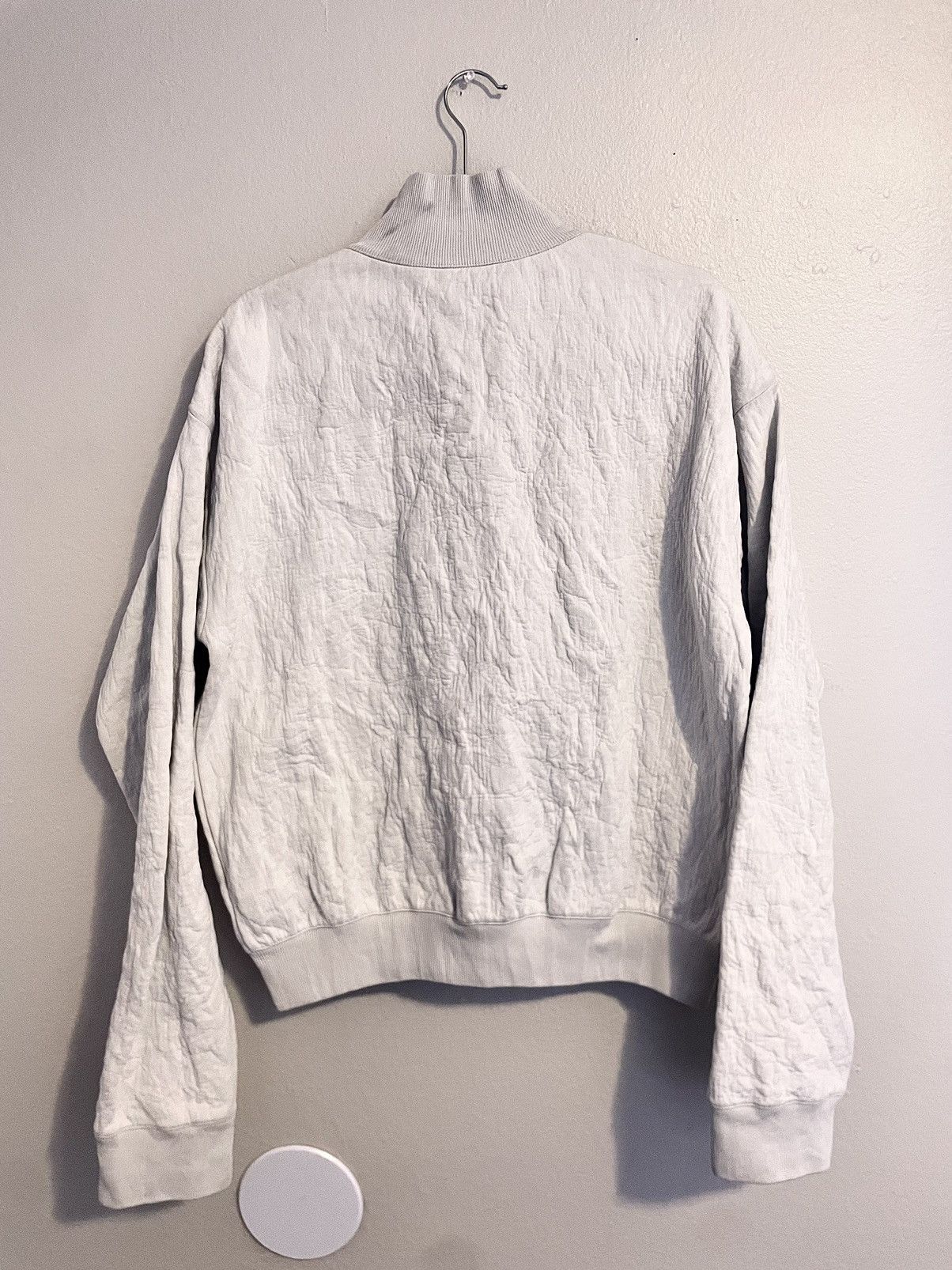 Bottega Veneta Bottega Veneta Crinkle-Jersey White Bomber Jacket Size US S / EU 44-46 / 1 - 3 Thumbnail