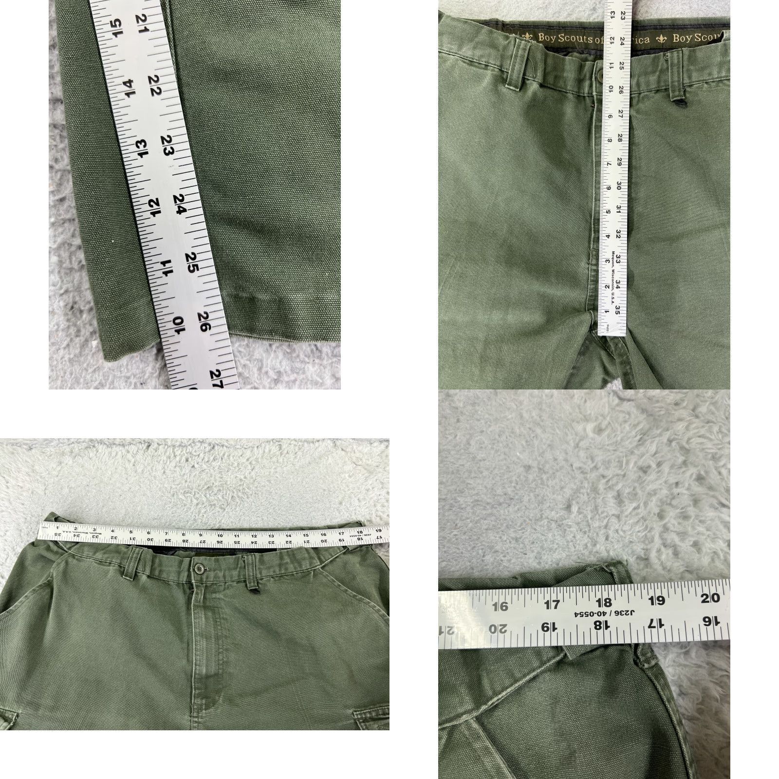 Vintage VINTAGE Boy Scouts Pants Adult 38 Green Classic Cargo Convertible Uniform Pant 38x26 Mens Size US 38 / EU 54 - 8 Thumbnail