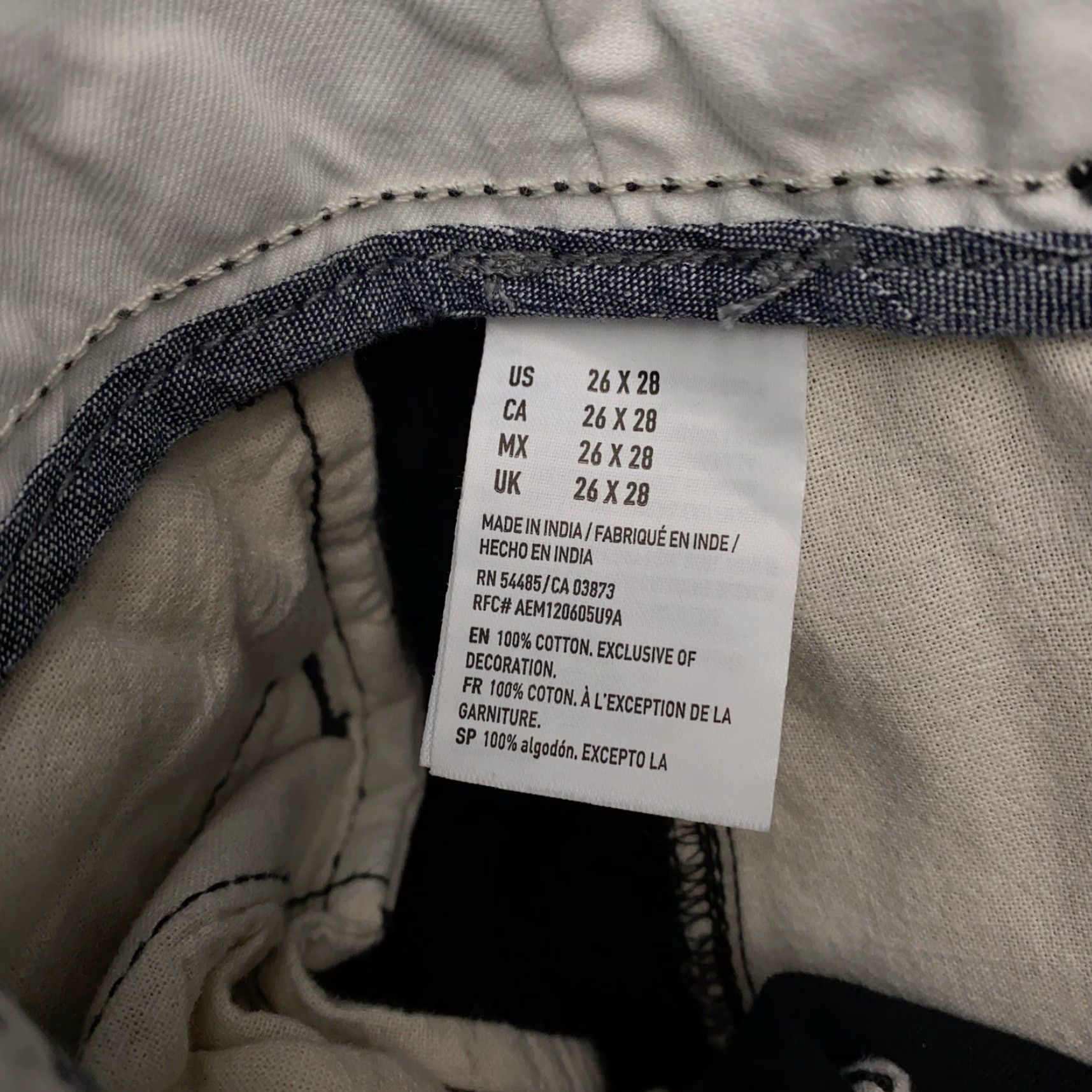 American Eagle Outfitters American Eagle Mens Original Straight Navy 26x28 Flat Front Chino Pants Size US 26 / EU 42 - 6 Thumbnail