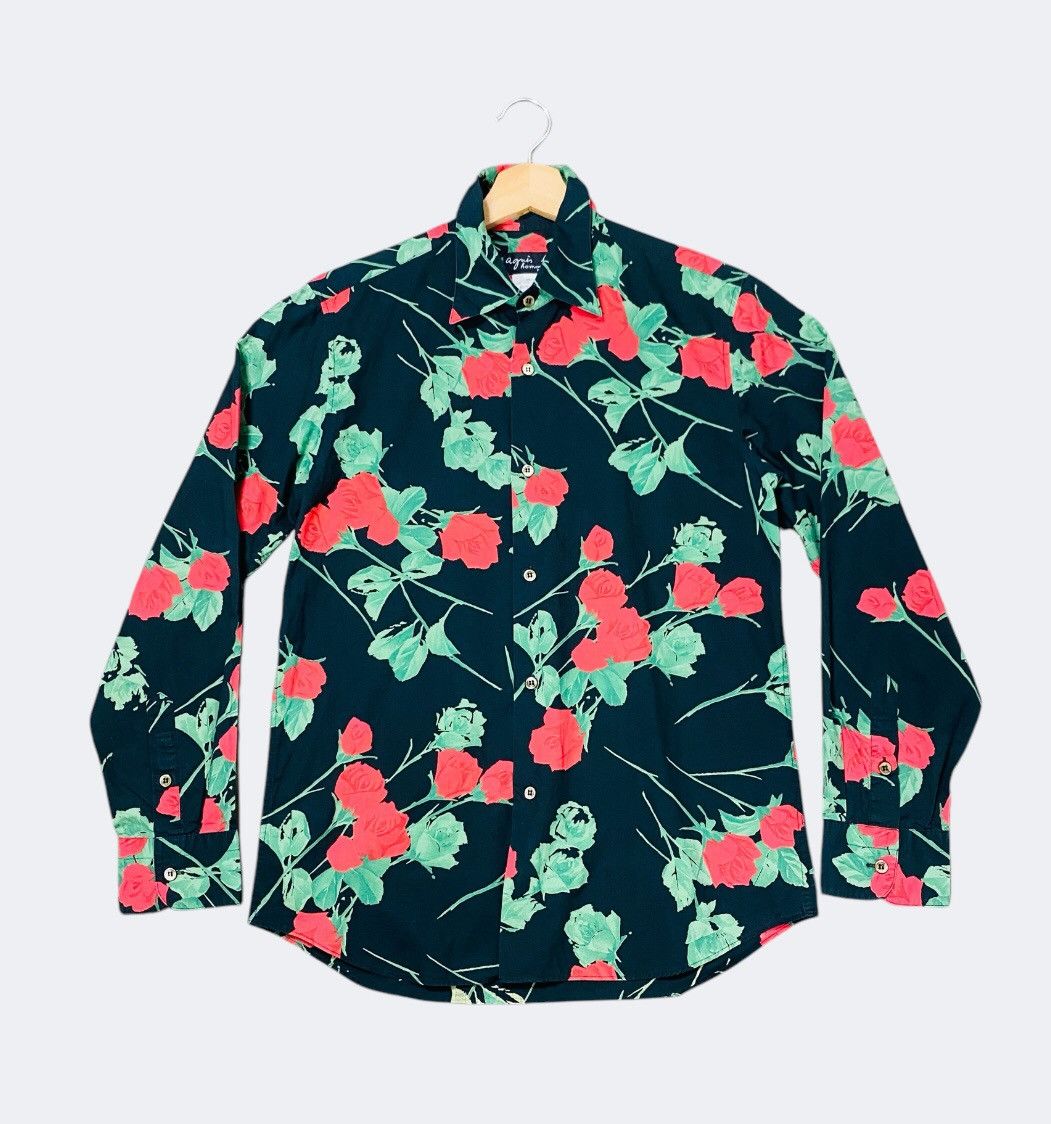 agnes b. A09 Rare-Agnes B Rose Full Print Flanel Size US M / EU 48-50 / 2 - 3 Thumbnail