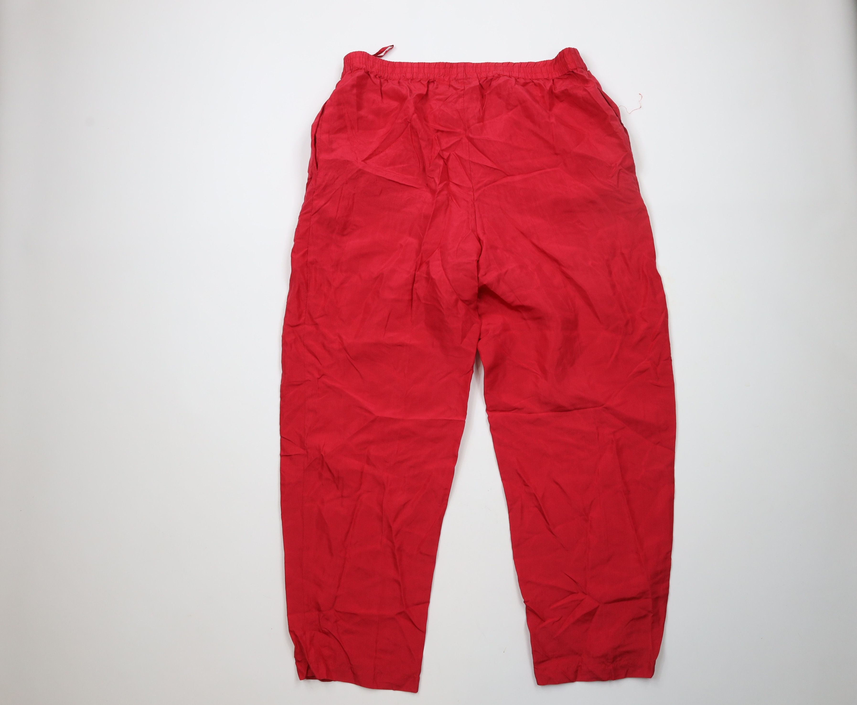 Diane von Furstenberg × Vintage Vintage 90s Diane von Furstenberg Lightweight Silk Pants Red Size 36" / US 14 / IT 50 - 7 Thumbnail