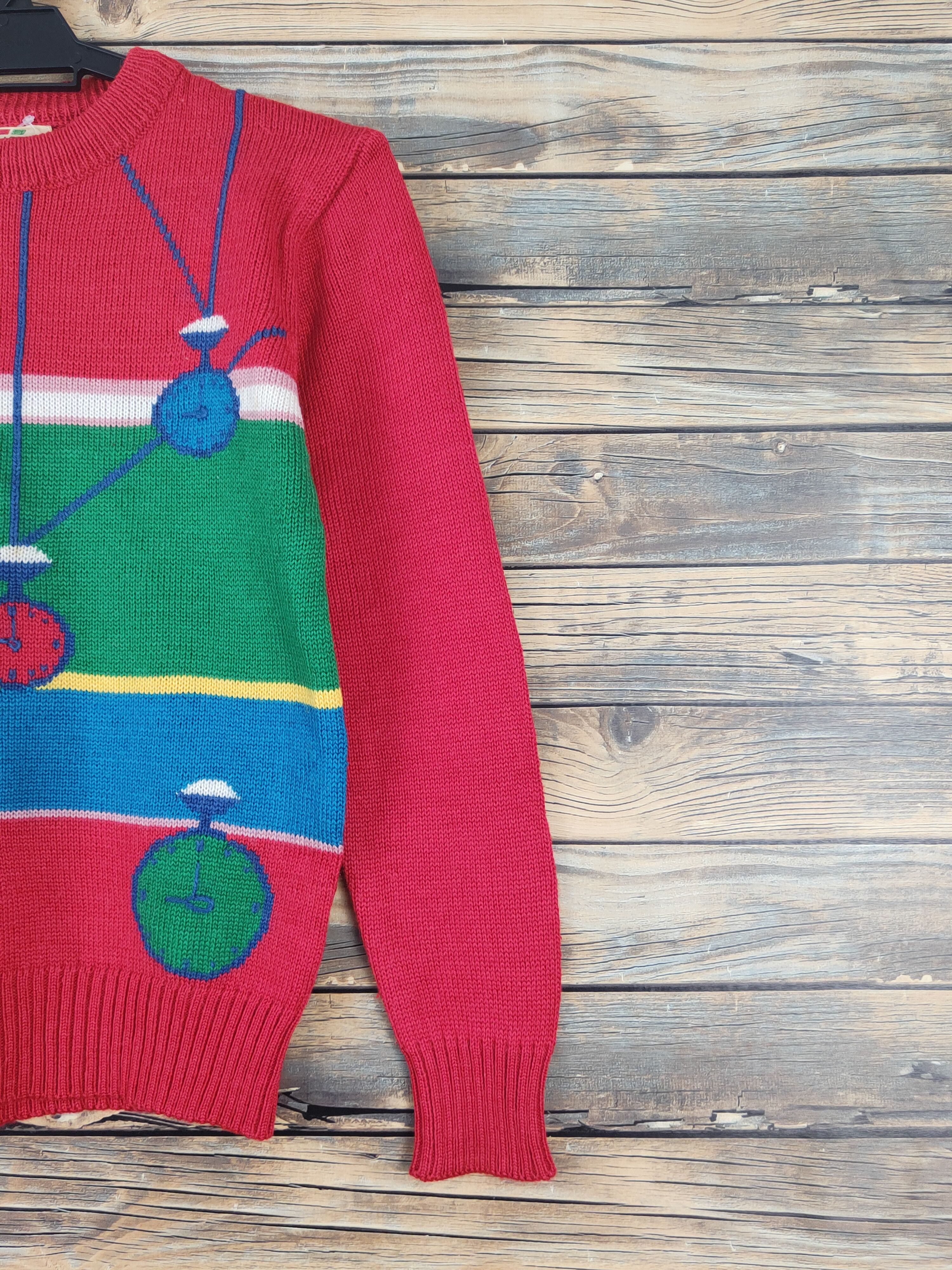 Homespun Knitwear × Japanese Brand × Vintage Mavera Sports Red Knitwear Sweatshirts #W1088 Size US XS / EU 42 / 0 - 6 Thumbnail