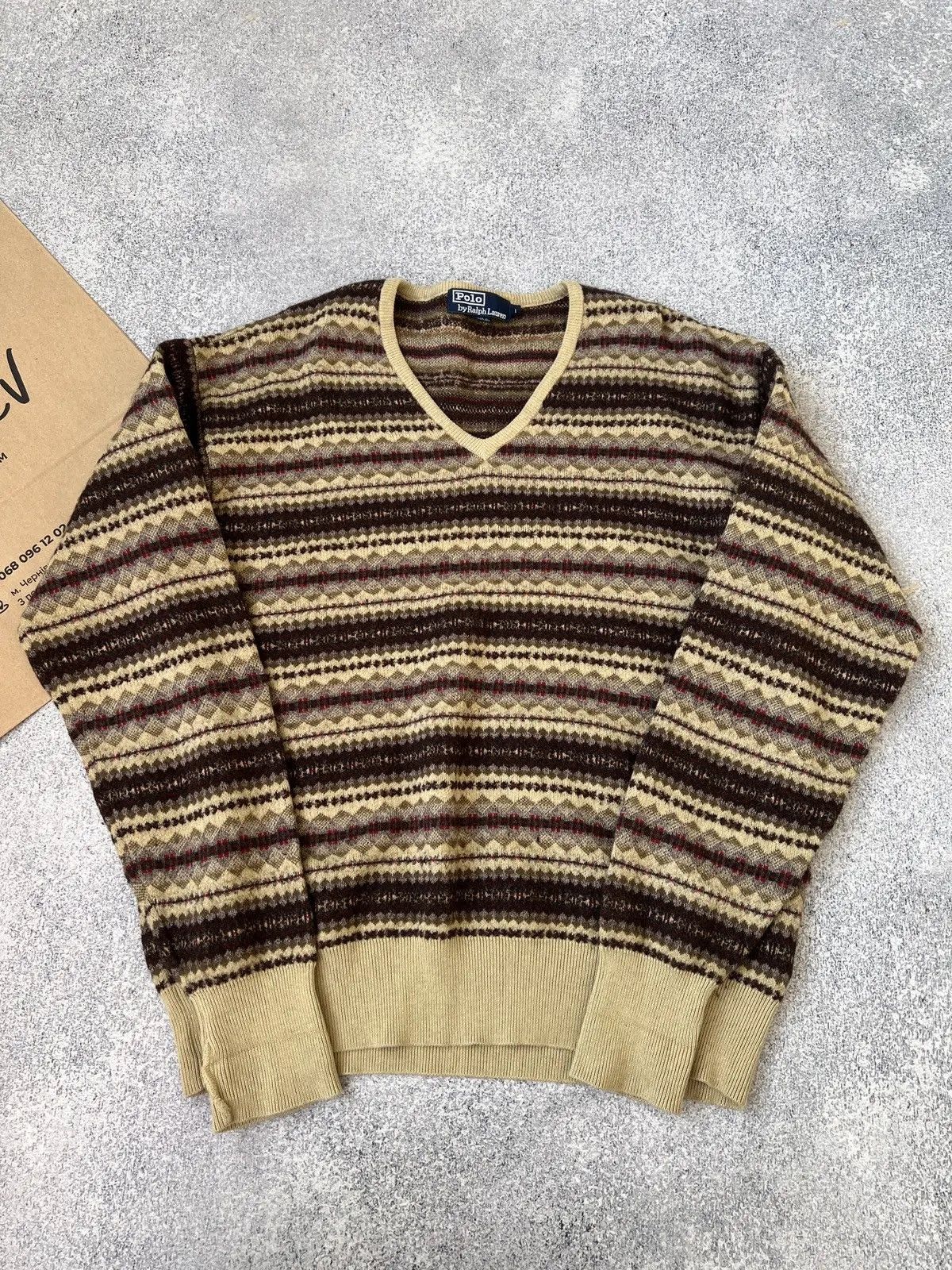 Designer × Polo Ralph Lauren × Vintage Vintage Polo Ralph Lauren Sweater Pullover Knit Long Sleeve Size US L / EU 52-54 / 3 - 1 Thumbnail