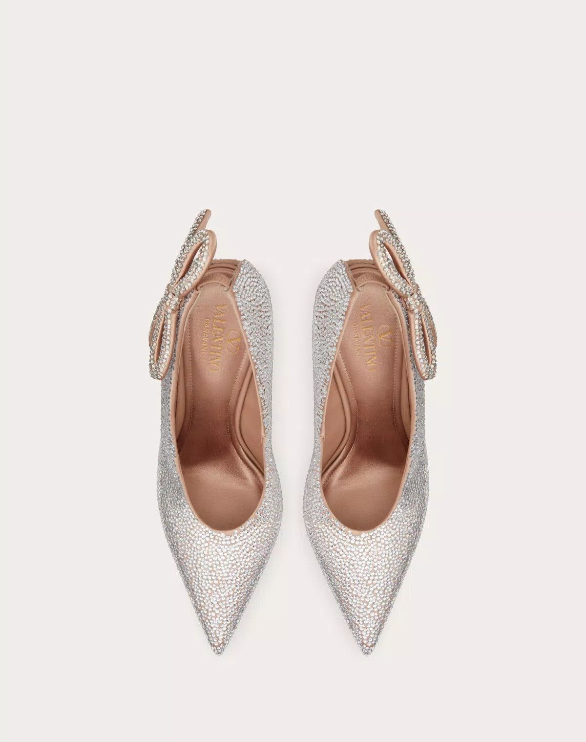 Valentino o1s1wg110426 Nite-Out 110mm Pumps with Crystals in Silver Size US 6.5 / IT 36.5 - 4 Thumbnail