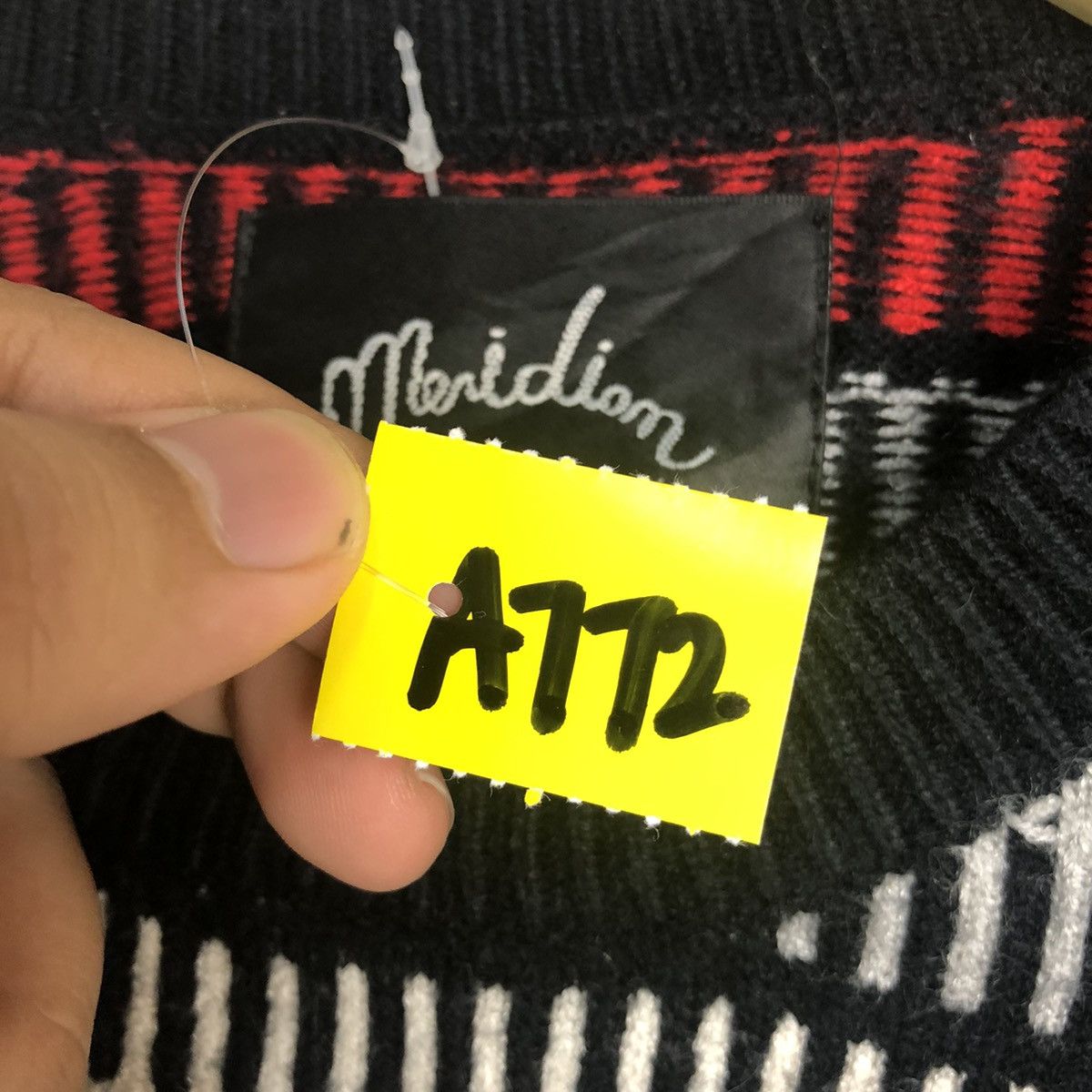 Homespun Knitwear × Japanese Brand × OVER THE STRiPES Merldiom Red stripe Knitwear sweatshirt #A772 Size S / US 4 / IT 40 - 10 Thumbnail