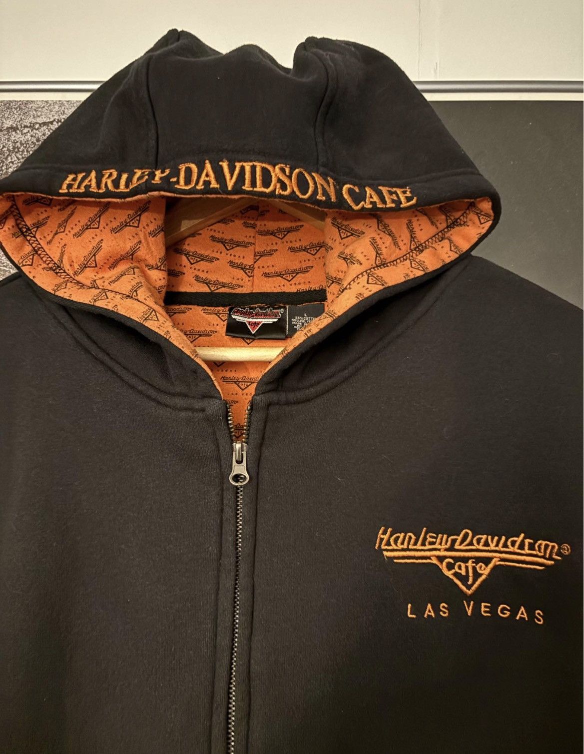 Harley Davidson Vintage Harley Davidson cafe flames hoodie Size US L / EU 52-54 / 3 - 5 Thumbnail