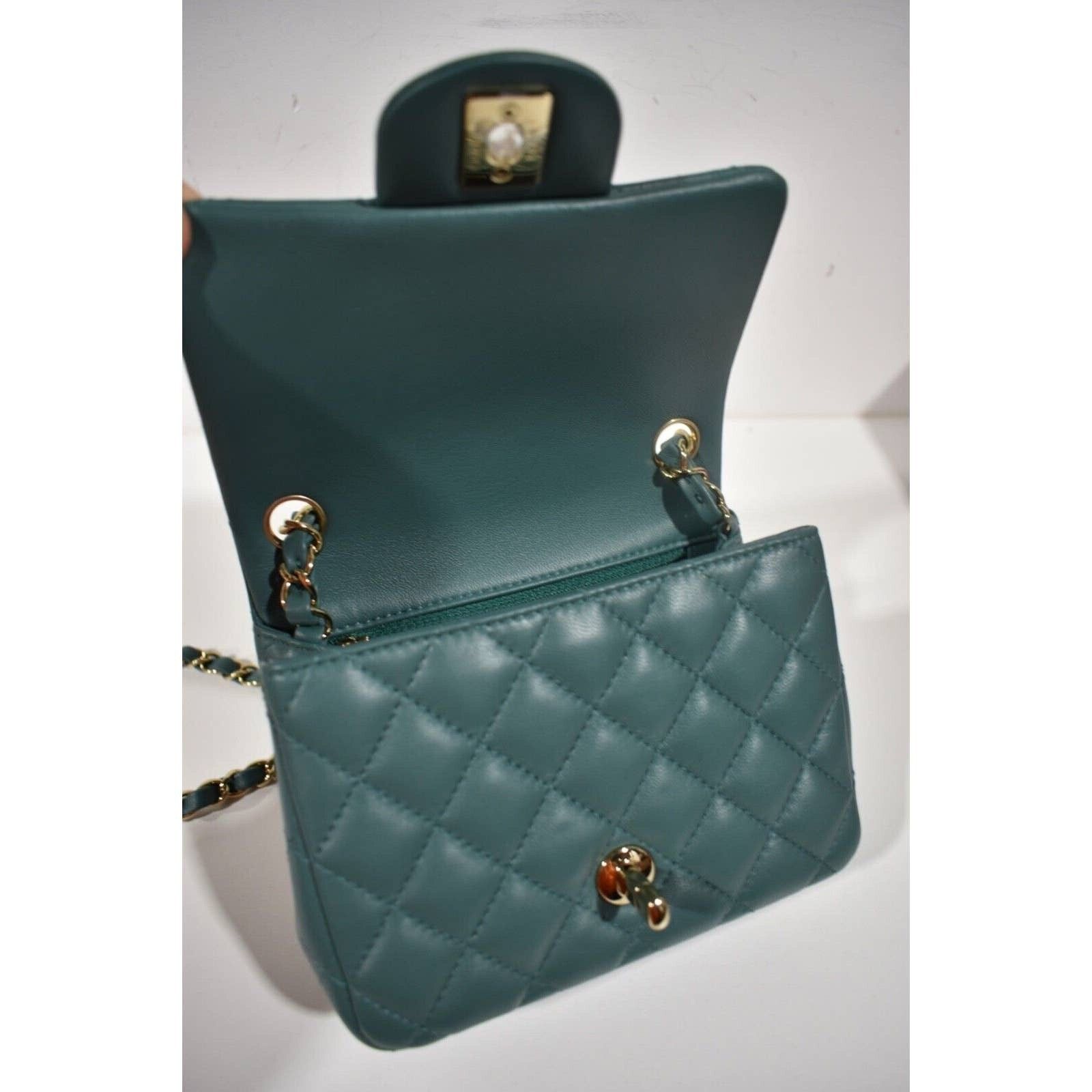 Chanel Chanel Mini Flap CC Logo Quilted Gold Chain Crossbody Bag Size ONE SIZE - 8 Thumbnail