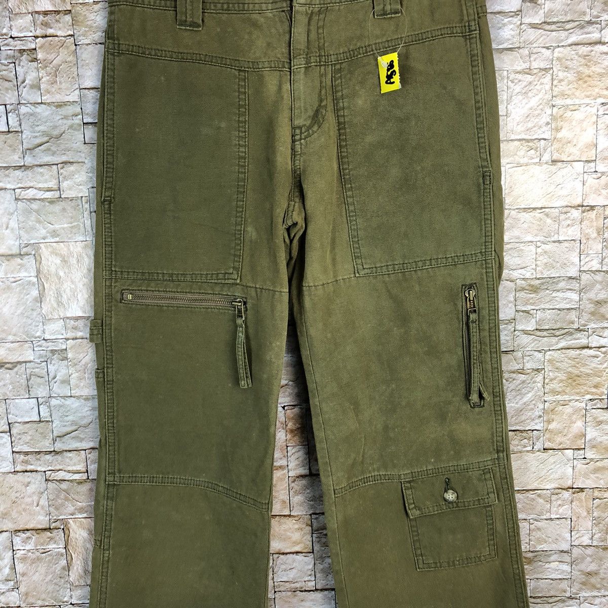 Japanese Brand Ouch Green utility tactical Cargo Multipocket Pants #A586 Size US 28 / EU 44 - 6 Thumbnail