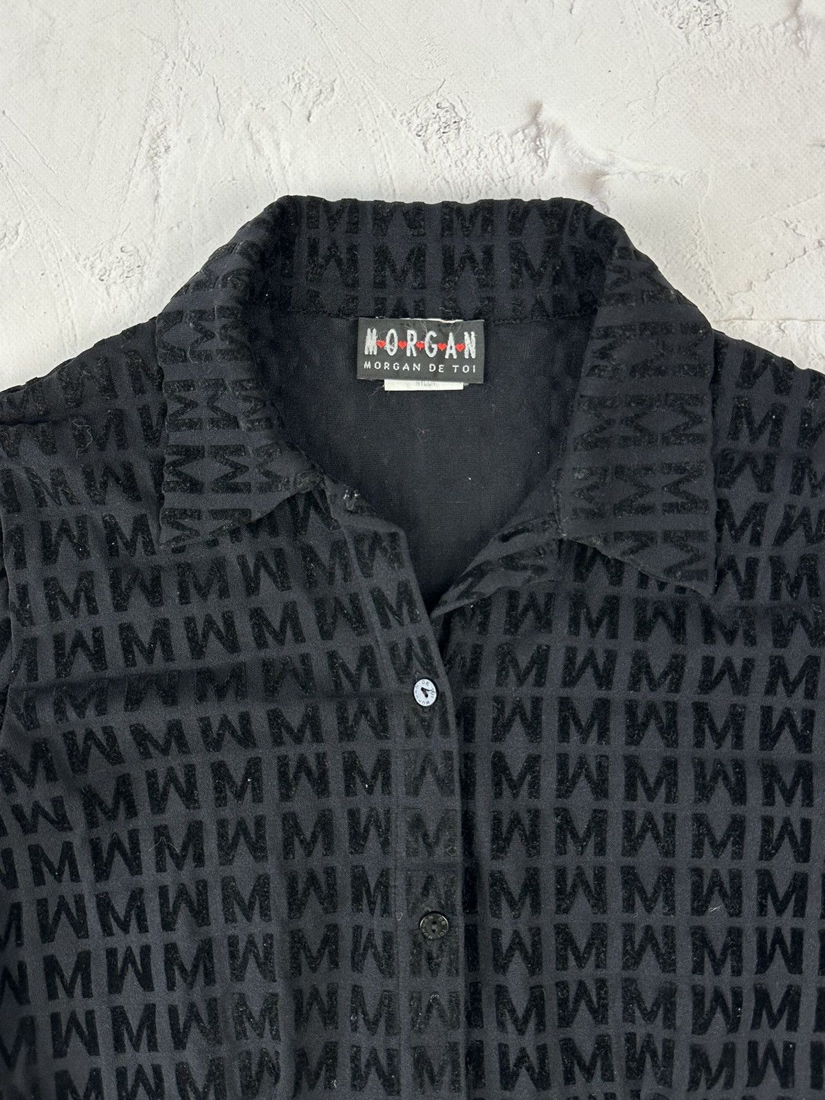 Beauty Beast × Japanese Brand × Vintage Vintage Morgan Monogram Shirt Size XS / US 0-2 / IT 36-38 - 3 Thumbnail