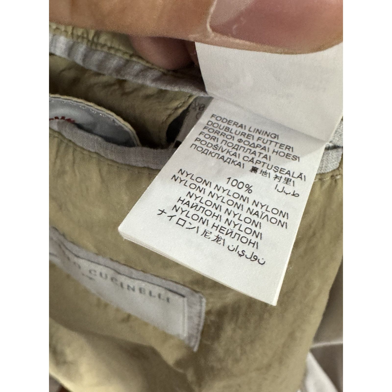 Brunello Cucinelli Brunello Cucinelli Nylon Khaki Blazer Sportcoat Safari 50/40 Size 38R - 9 Thumbnail