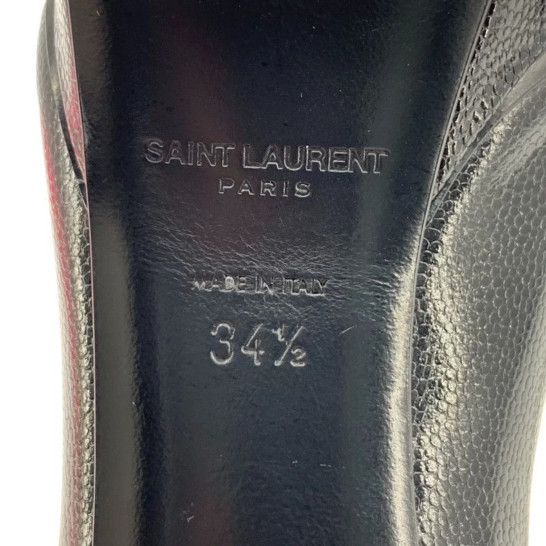 Saint Laurent Paris Saint Laurent Paris Black pointy thick heel leather high h Size US 4 / IT 34 - 6 Thumbnail