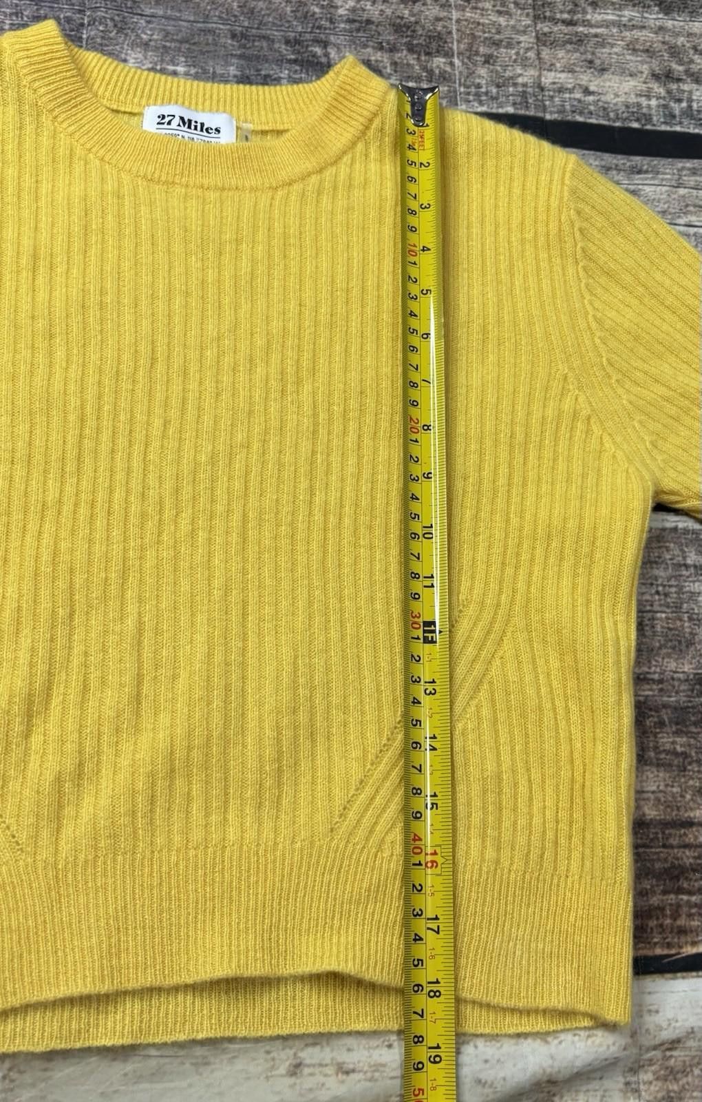 Other 27 Miles Cashmere Sweater Womens Small Pullover Yellow Size S / US 4 / IT 40 - 9 Thumbnail